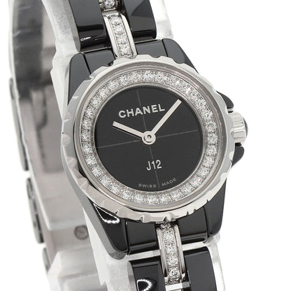 CHANEL J12 XS 0.7" Diamond Watches H5236 Ceramic/Ceramic Ladies
