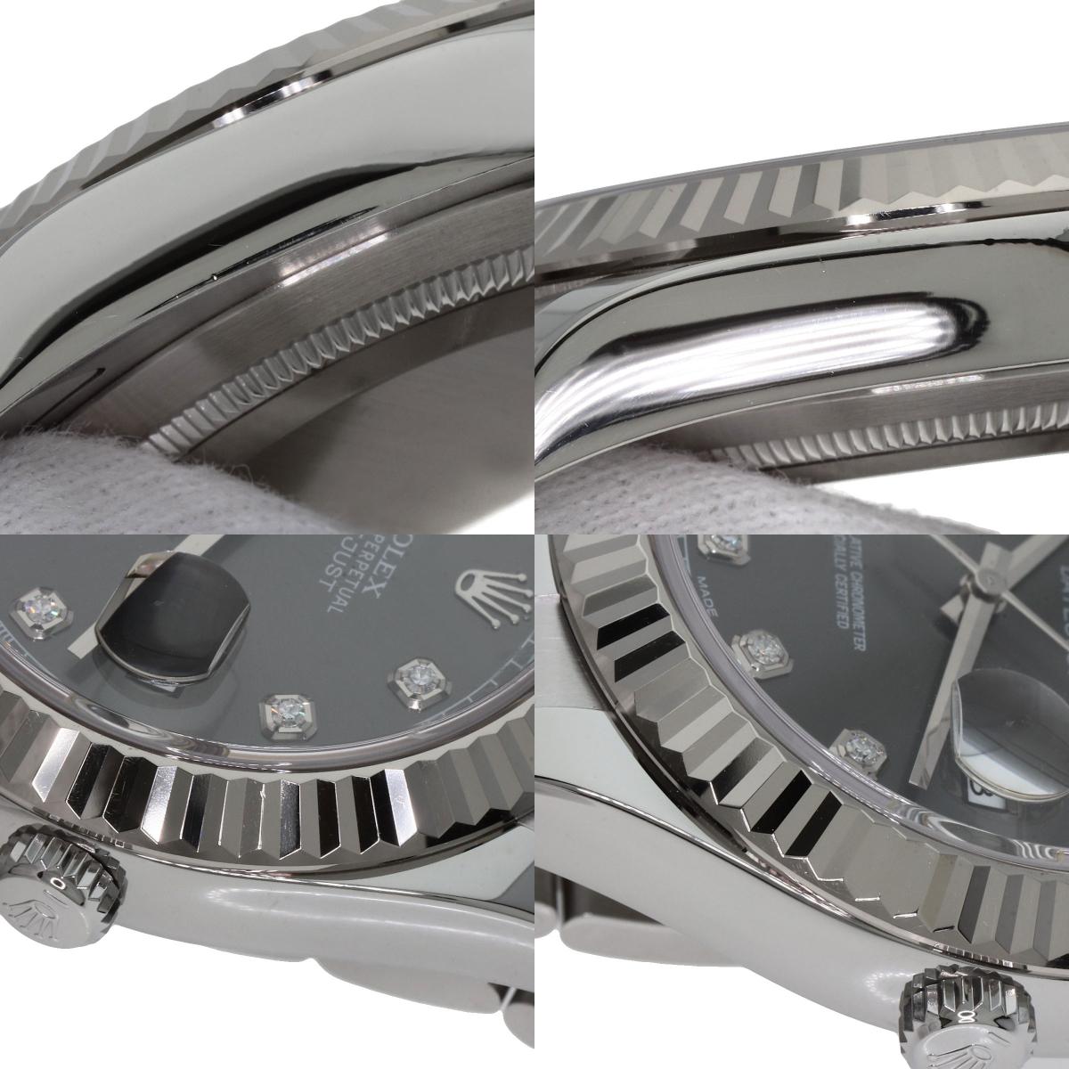 ROLEX Datejust 2 10P Diamond Watches 116334G Stainless Steel/Stainless Steel mens