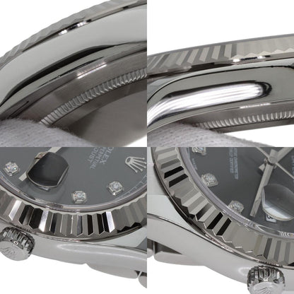 ROLEX Datejust 2 10P Diamond Watches 116334G Stainless Steel/Stainless Steel mens