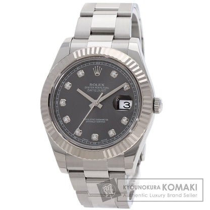 ROLEX Datejust 2 10P Diamond Watches 116334G Stainless Steel/Stainless Steel mens