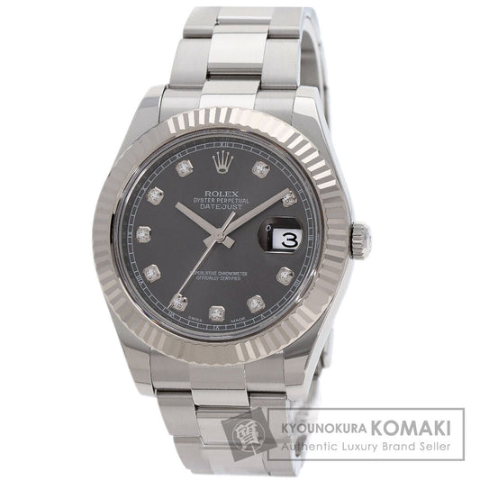 ROLEX Datejust 2 10P Diamond Watches 116334G Stainless Steel/Stainless Steel mens