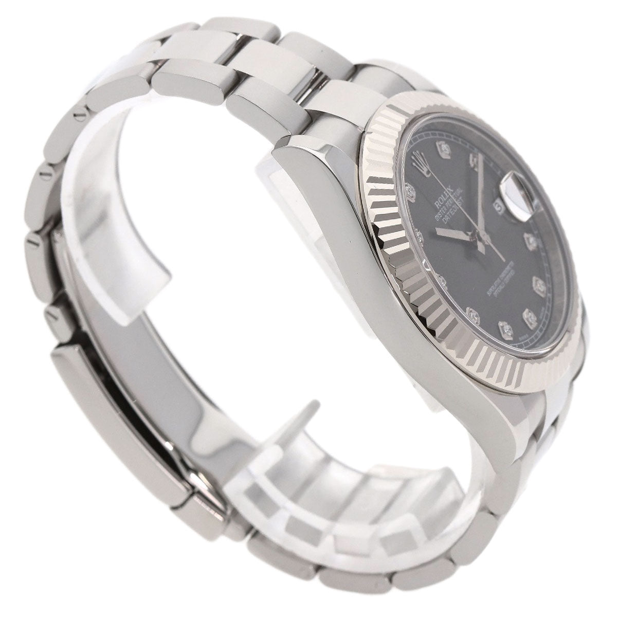 ROLEX Datejust 2 10P Diamond Watches 116334G Stainless Steel/Stainless Steel mens