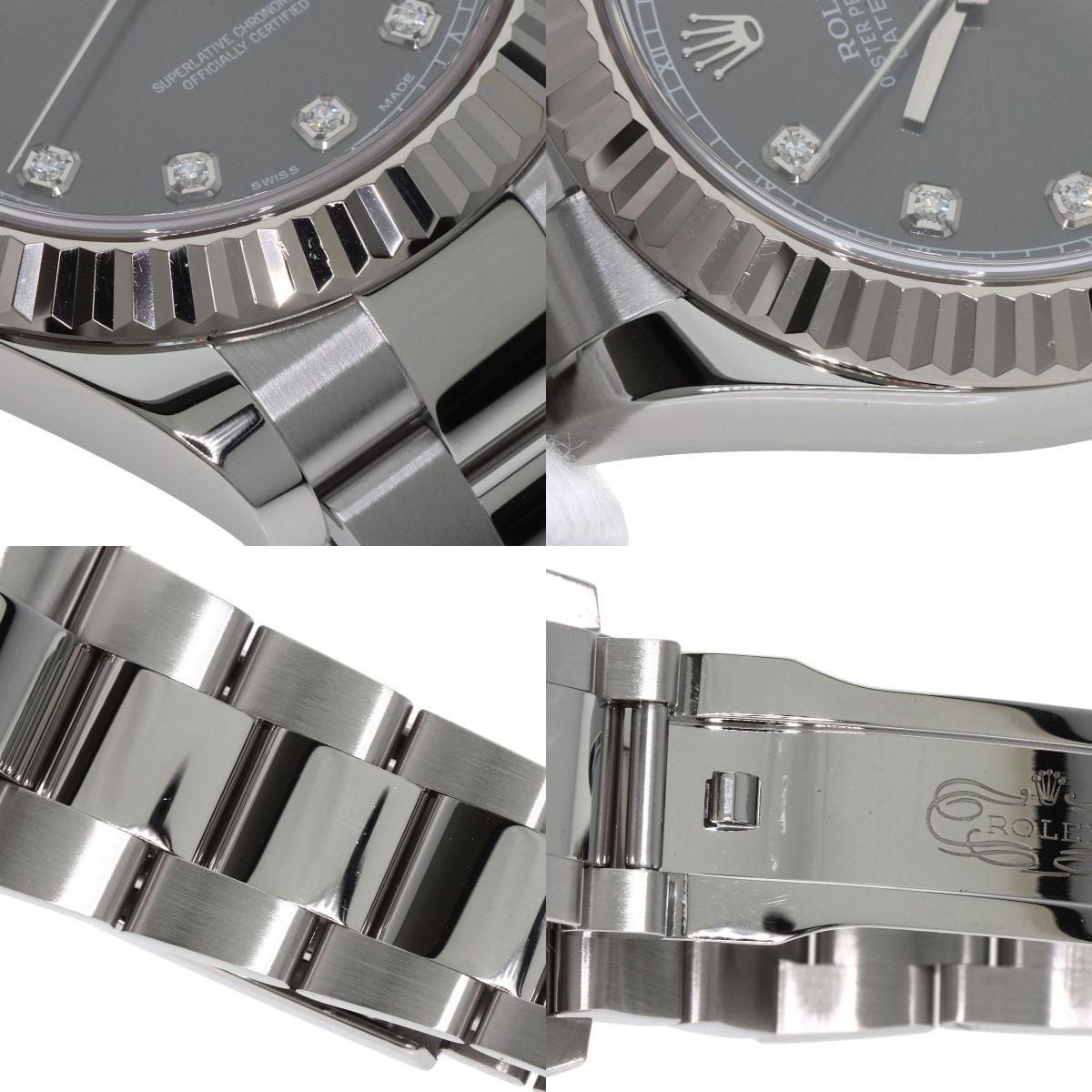 ROLEX Datejust 2 10P Diamond Watches 116334G Stainless Steel/Stainless Steel mens