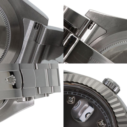 ROLEX Datejust 2 10P Diamond Watches 116334G Stainless Steel/Stainless Steel mens