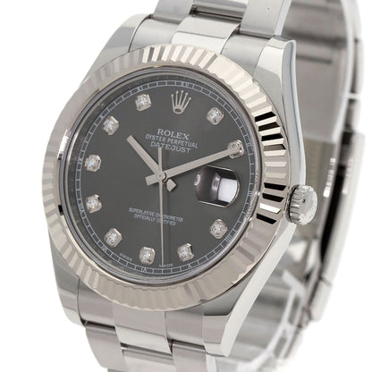 ROLEX Datejust 2 10P Diamond Watches 116334G Stainless Steel/Stainless Steel mens