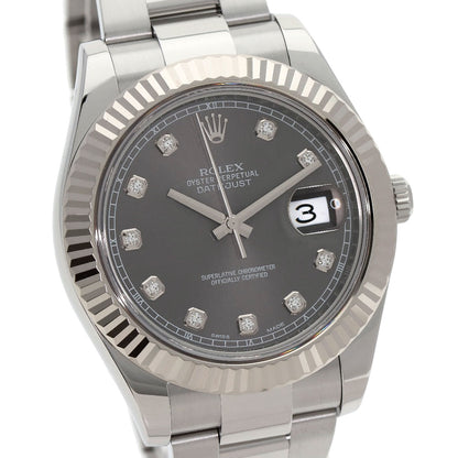 ROLEX Datejust 2 10P Diamond Watches 116334G Stainless Steel/Stainless Steel mens