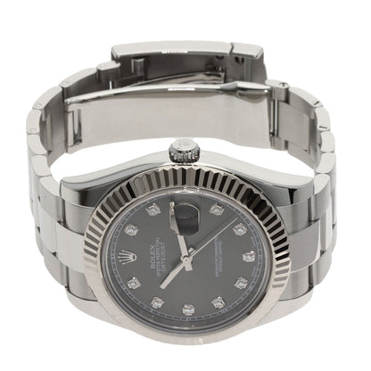ROLEX Datejust 2 10P Diamond Watches 116334G Stainless Steel/Stainless Steel mens