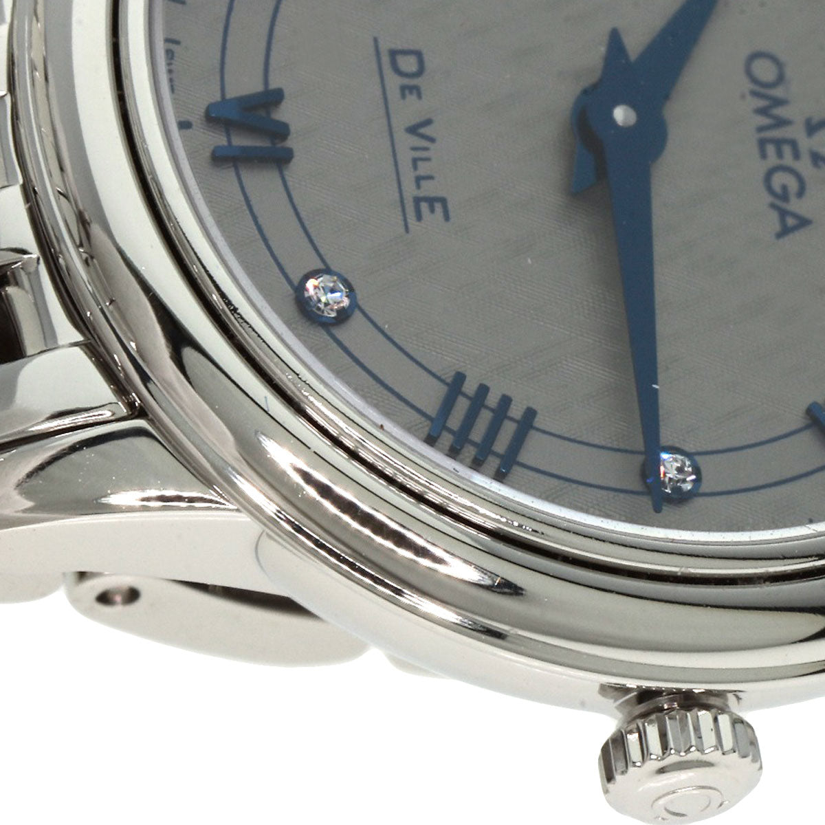 OMEGA De Ville Prestige 1.1" Watches 424.10.27.60.56.002 Stainless Steel/Stainless Steel Ladies