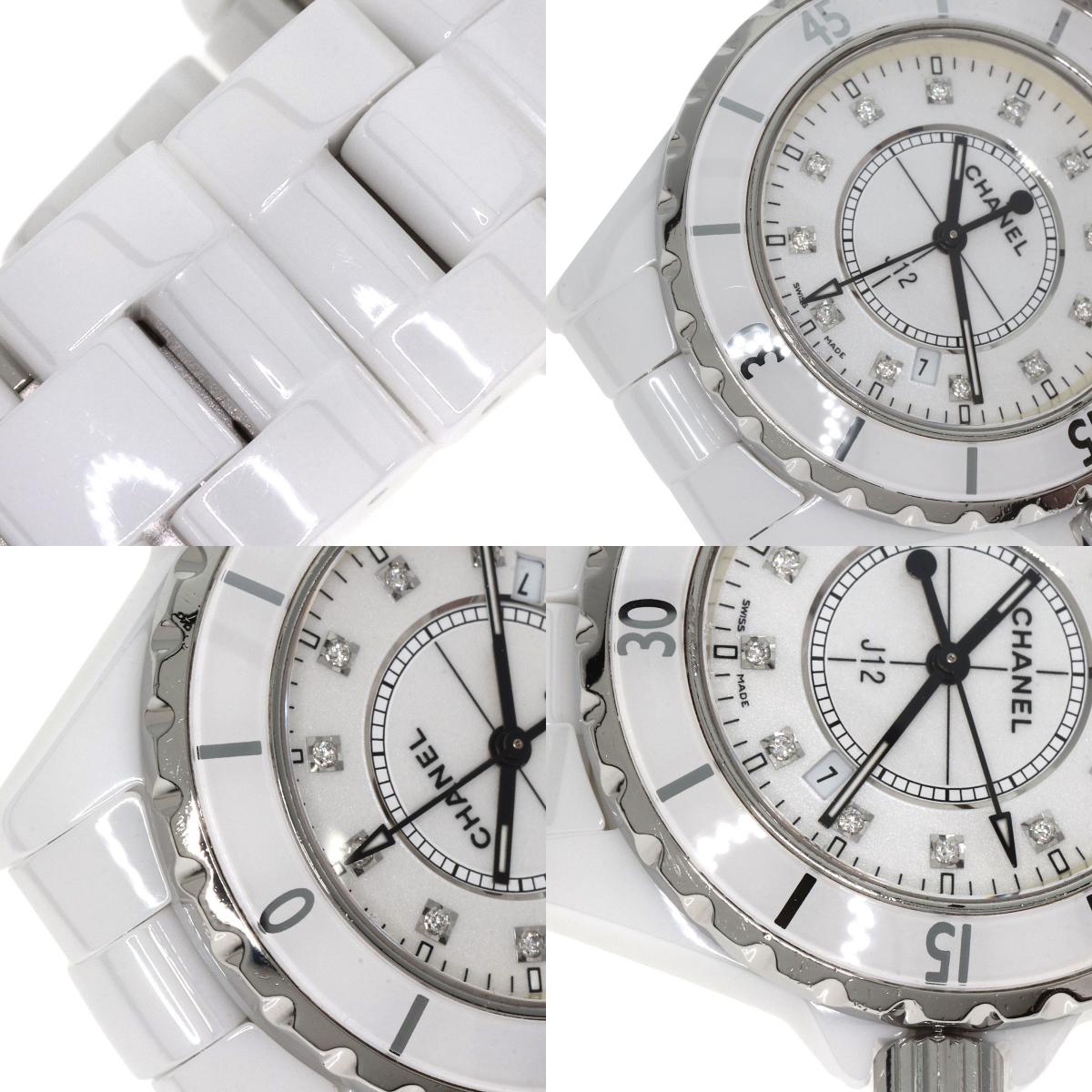 CHANEL J12 1.3" 12P Diamond Watches H1628 Ceramic/Ceramic Ladies