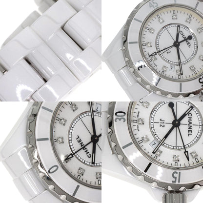 CHANEL J12 1.3" 12P Diamond Watches H1628 Ceramic/Ceramic Ladies