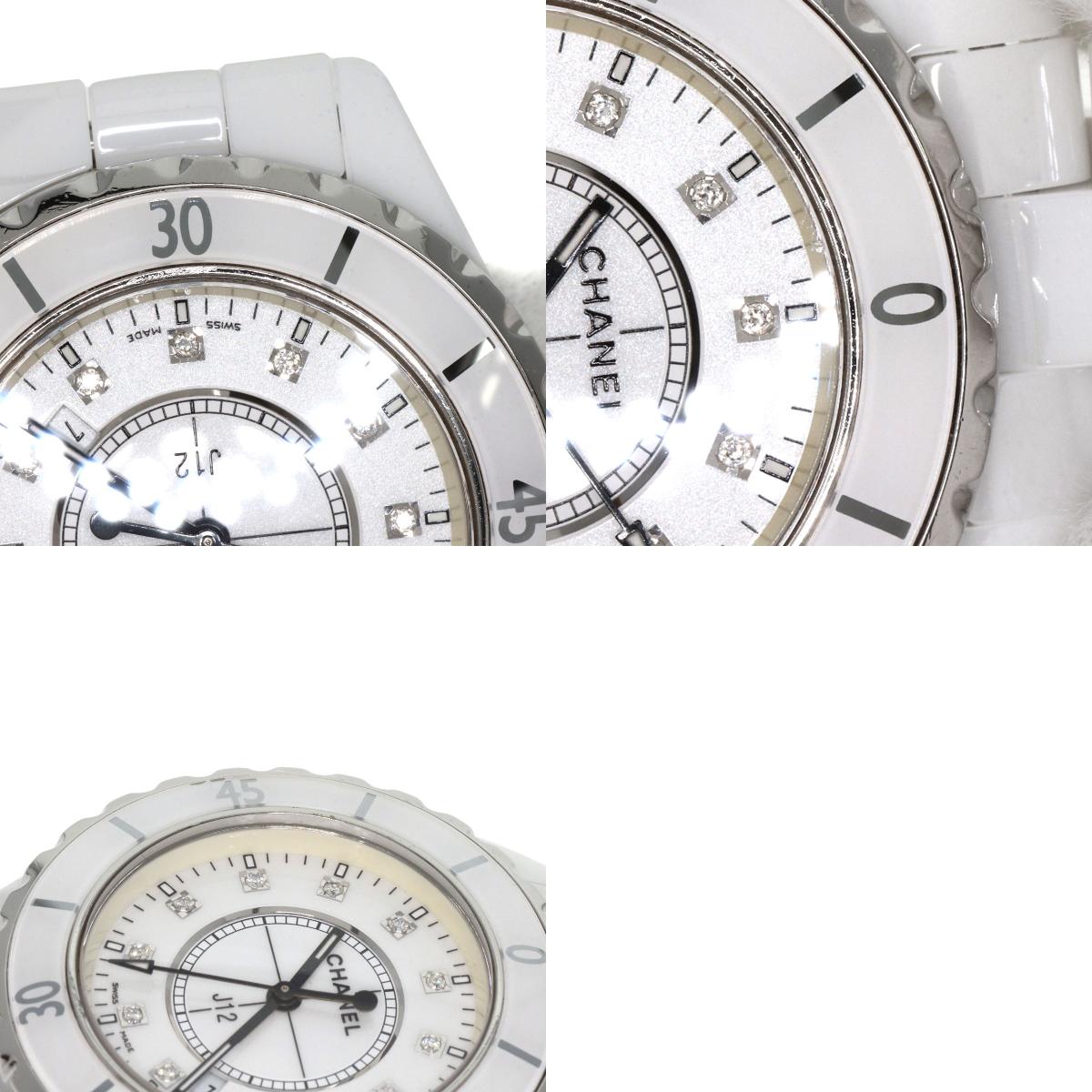 CHANEL J12 1.3" 12P Diamond Watches H1628 Ceramic/Ceramic Ladies