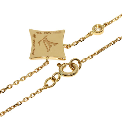 LOUIS VUITTON Pendant Star Blossom BB Onyx Diamond Necklace K18 Yellow Gold Ladies [Used]