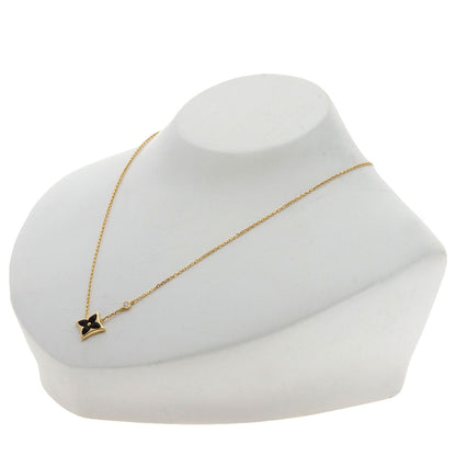 LOUIS VUITTON Pendant Star Blossom BB Onyx Diamond Necklace K18 Yellow Gold Ladies [Used]