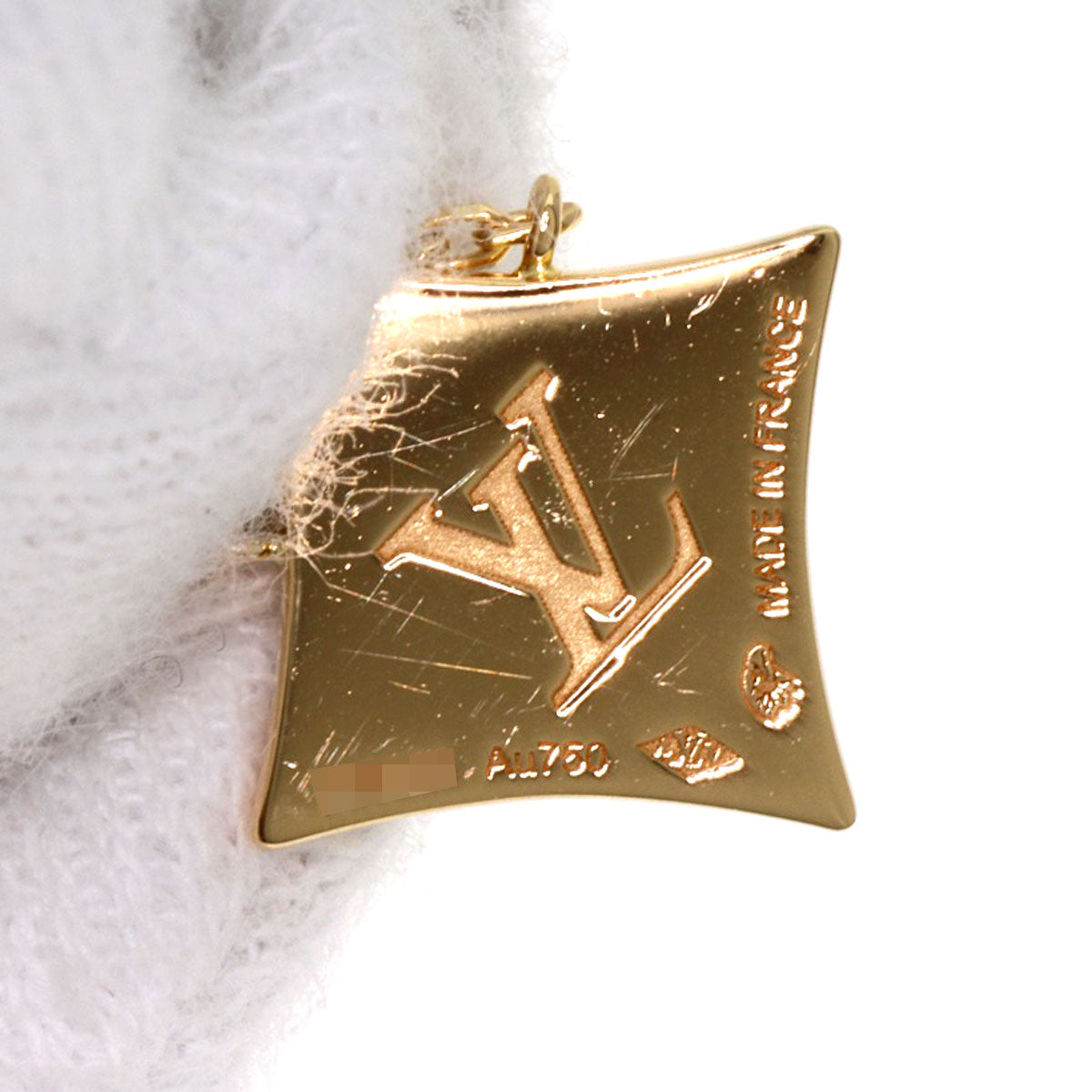 LOUIS VUITTON Pendant Star Blossom BB Onyx Diamond Necklace K18 Yellow Gold Ladies [Used]