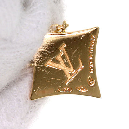 LOUIS VUITTON Pendant Star Blossom BB Onyx Diamond Necklace K18 Yellow Gold Ladies [Used]