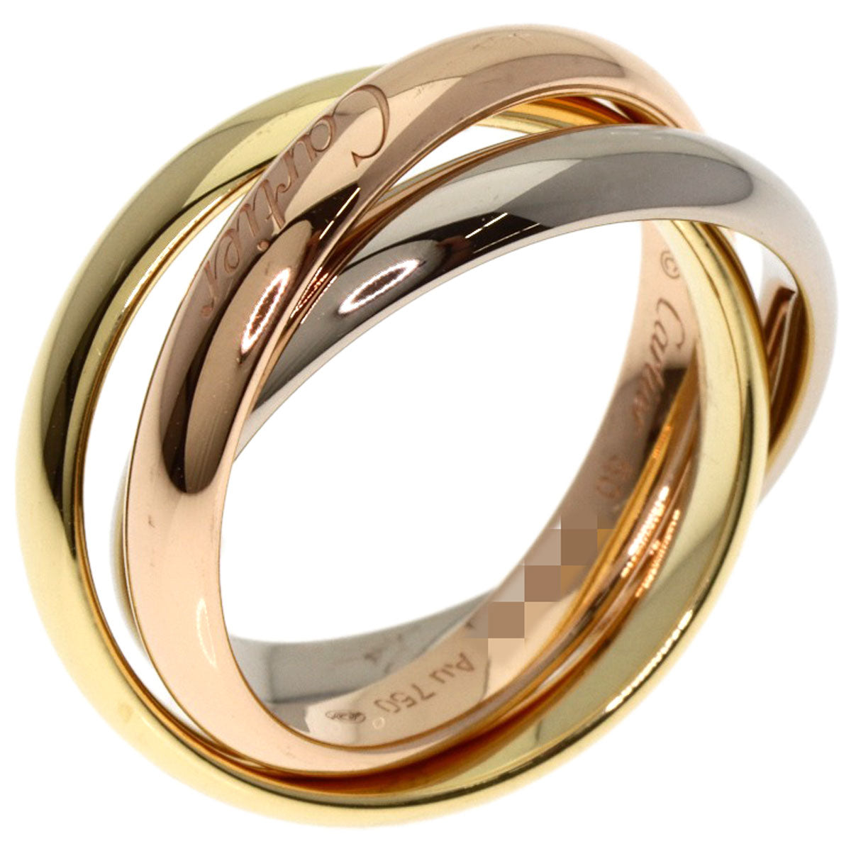 CARTIER   Trinity #50 current model Ring  K18 Yellow Gold 18K Pink GoldLadies [Used]