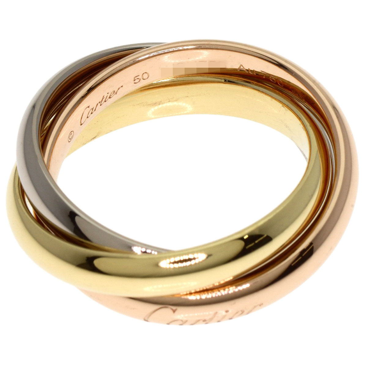 CARTIER   Trinity #50 current model Ring  K18 Yellow Gold 18K Pink GoldLadies [Used]