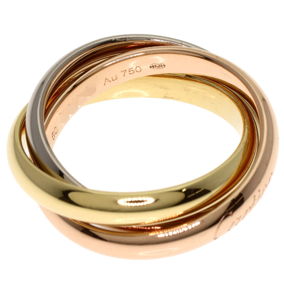 CARTIER   Trinity #50 current model Ring  K18 Yellow Gold 18K Pink GoldLadies [Used]