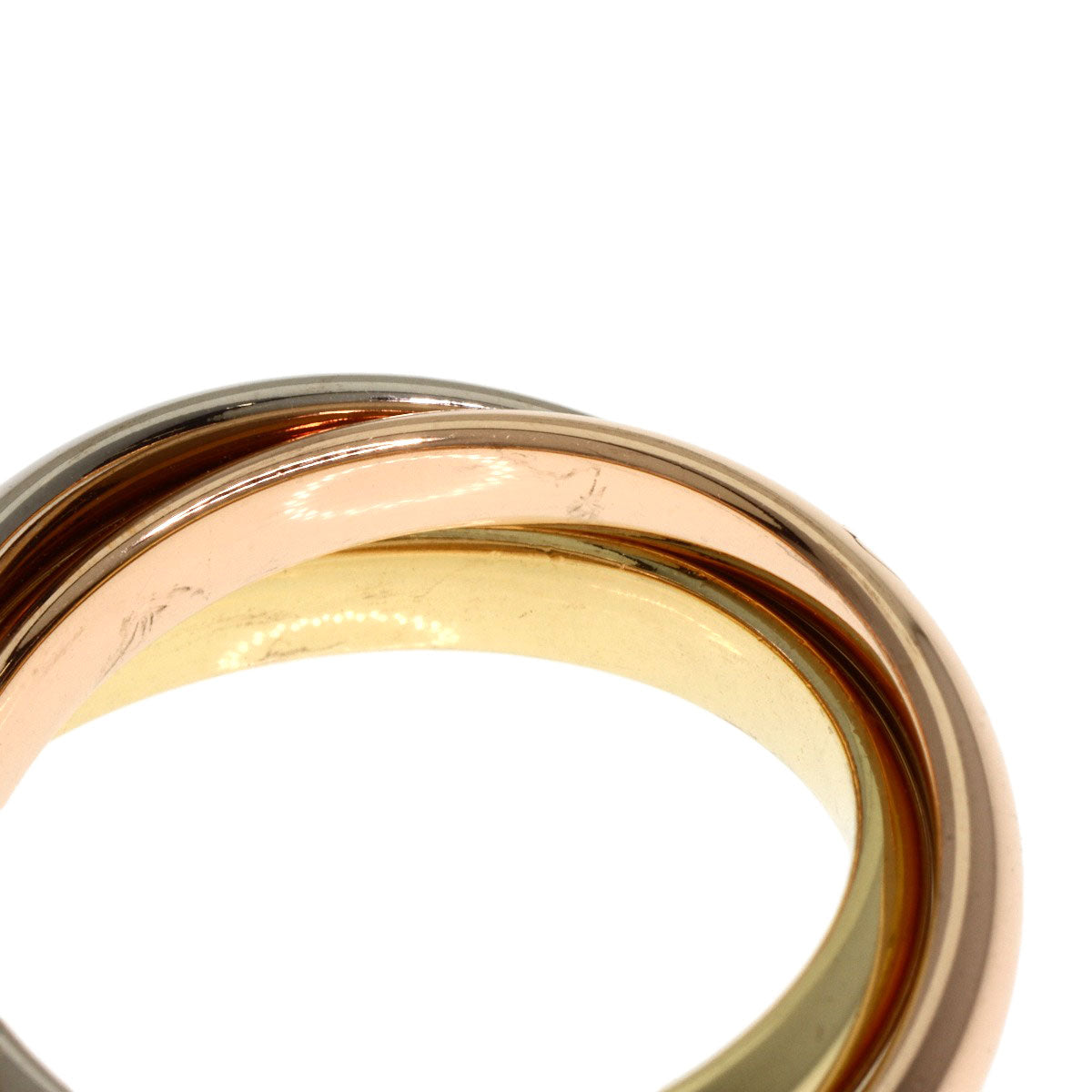 CARTIER   Trinity #50 current model Ring  K18 Yellow Gold 18K Pink GoldLadies [Used]