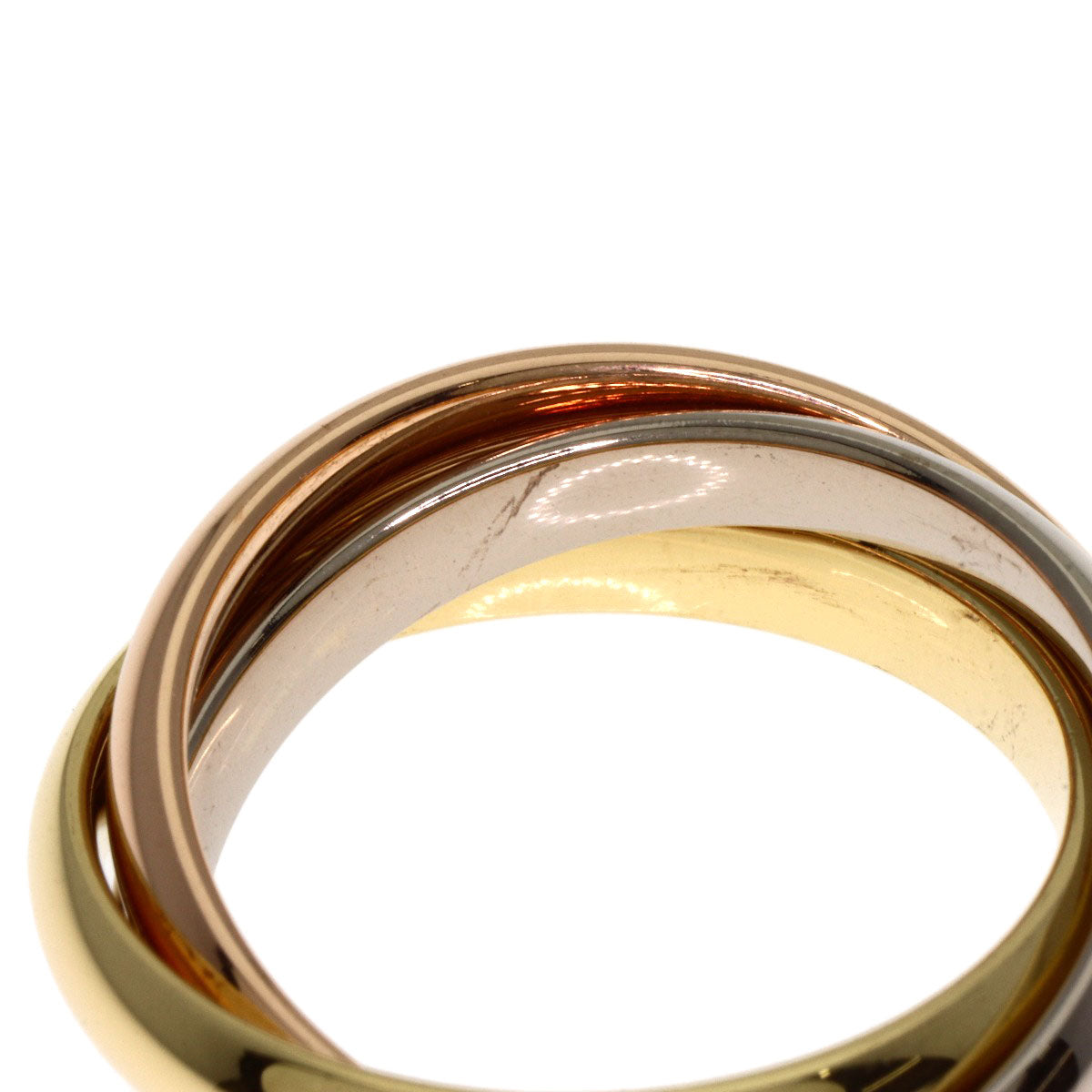 CARTIER   Trinity #50 current model Ring  K18 Yellow Gold 18K Pink GoldLadies [Used]