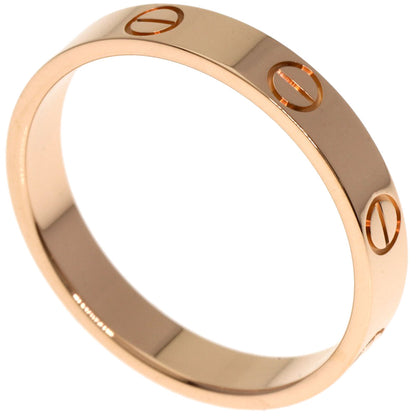 CARTIER mini love ring #58 Ring K18 Pink Gold Ladies [Used]