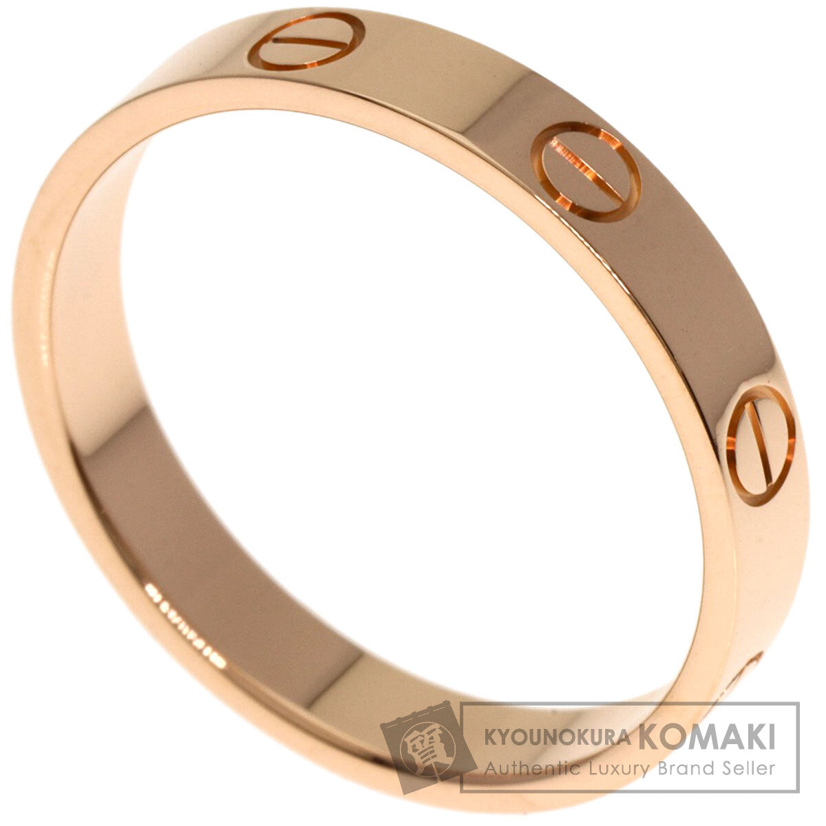 CARTIER mini love ring #58 Ring K18 Pink Gold Ladies [Used]