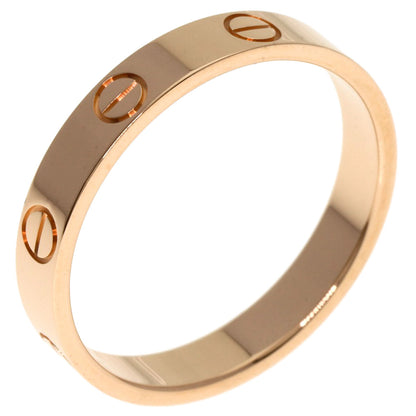 CARTIER mini love ring #58 Ring K18 Pink Gold Ladies [Used]