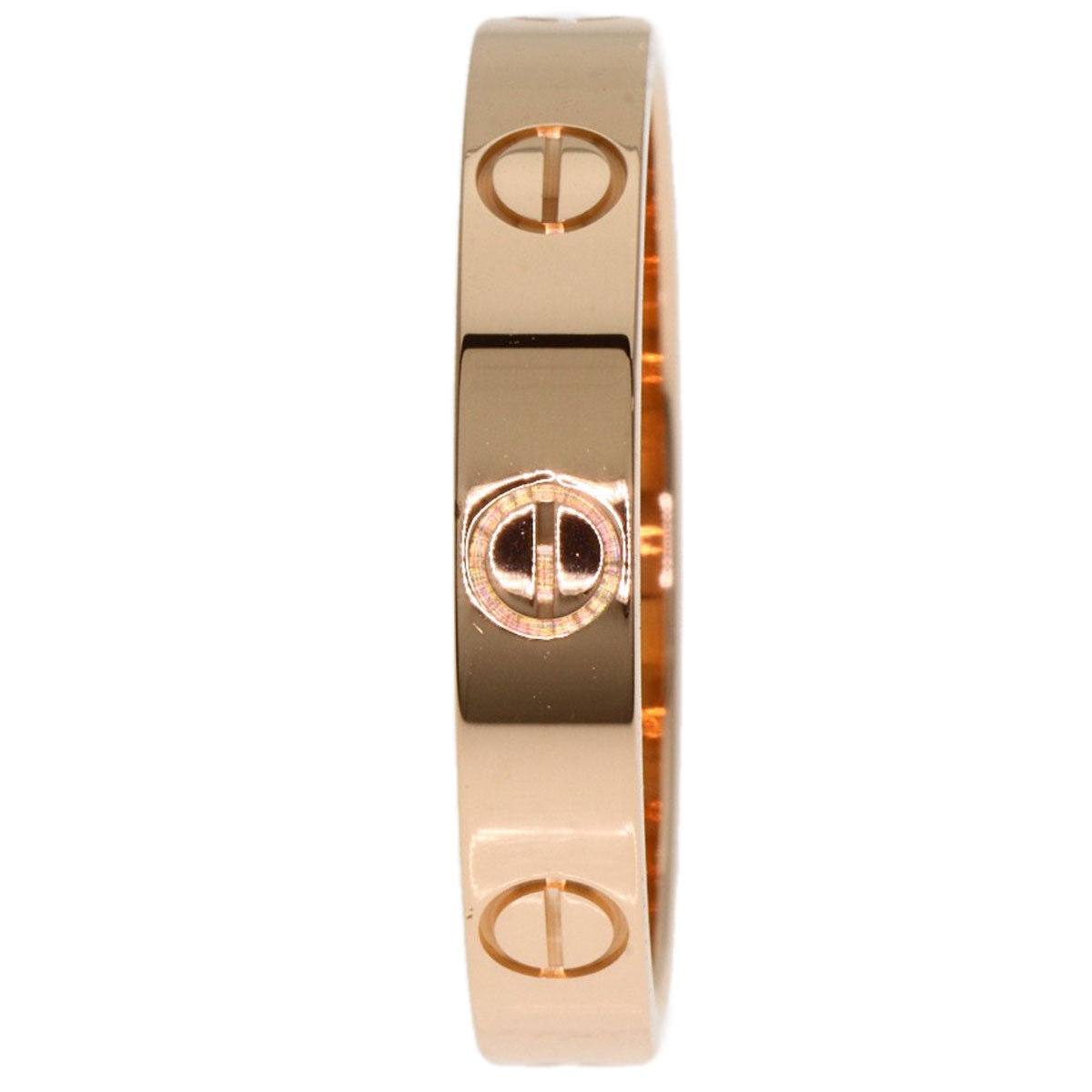 CARTIER mini love ring #58 Ring K18 Pink Gold Ladies [Used]