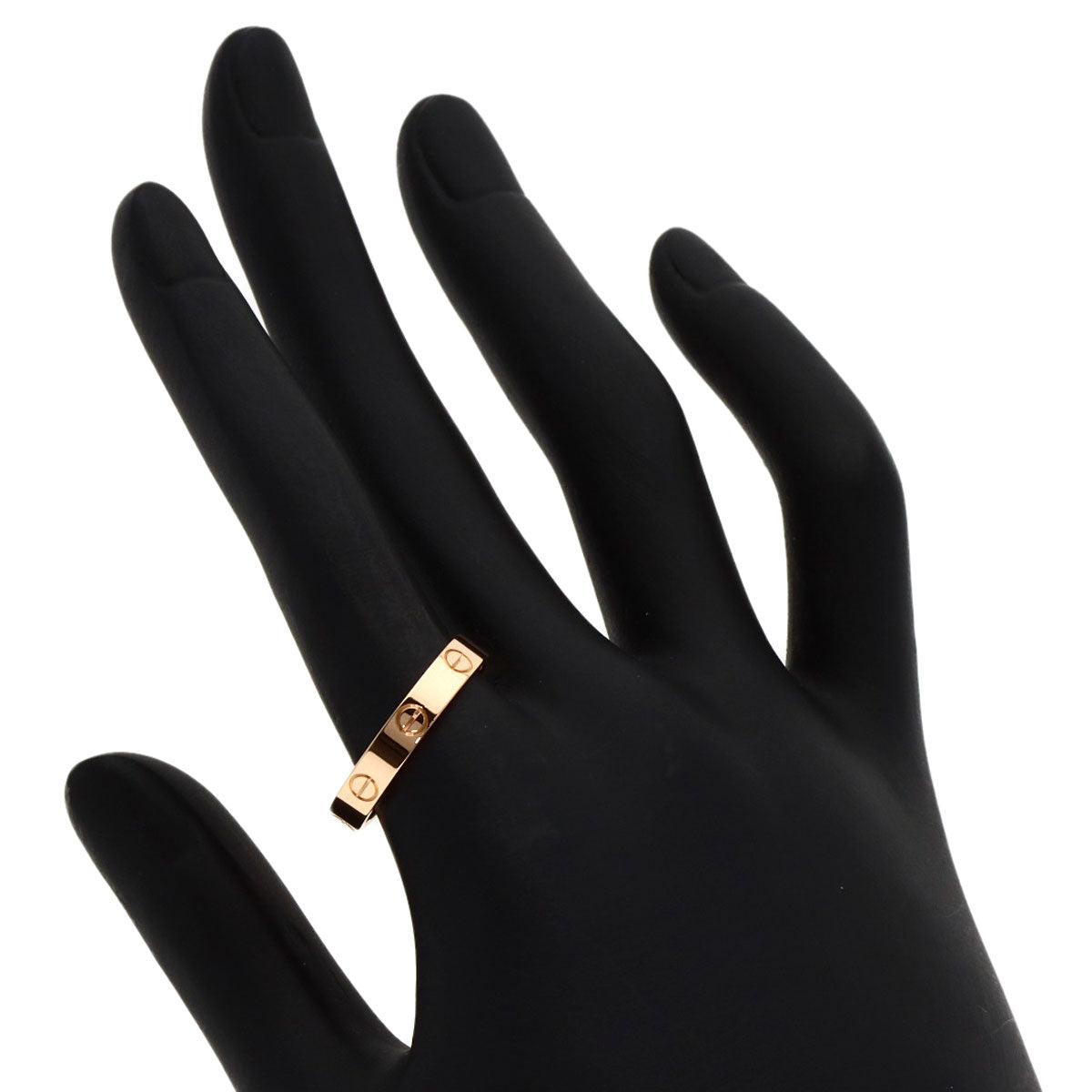 CARTIER mini love ring #58 Ring K18 Pink Gold Ladies [Used]