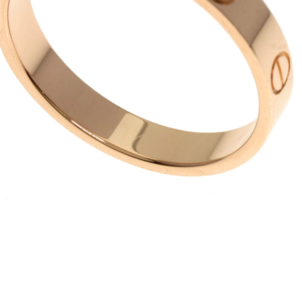 CARTIER mini love ring #58 Ring K18 Pink Gold Ladies [Used]