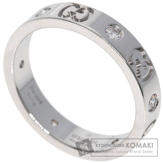 GUCCI Icon 6P Diamond #13 Ring K18 White Gold Ladies [Used]