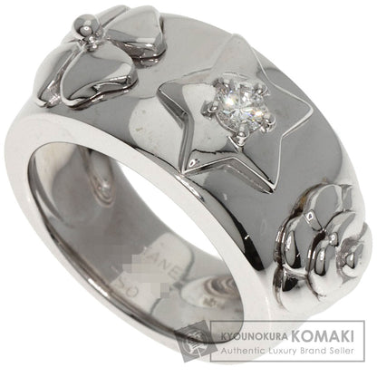 CHANEL Three Symbols 1P Diamond Ring K18 White Gold Ladies [Used]