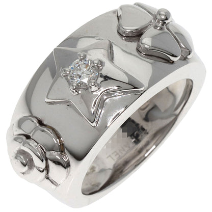 CHANEL Three Symbols 1P Diamond Ring K18 White Gold Ladies [Used]