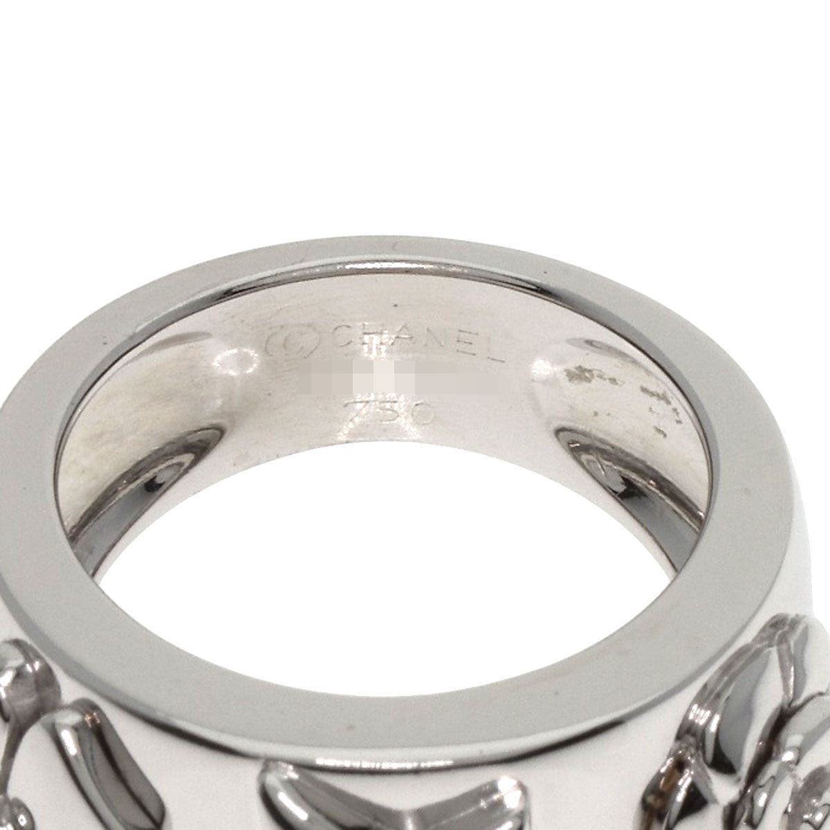 CHANEL Three Symbols 1P Diamond Ring K18 White Gold Ladies [Used]