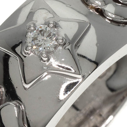 CHANEL Three Symbols 1P Diamond Ring K18 White Gold Ladies [Used]