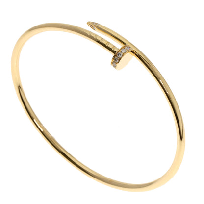 CARTIER Juste Uncre SM Diamond #16 Bracelet K18 Yellow Gold Ladies [Used]