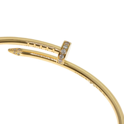 CARTIER Juste Uncre SM Diamond #16 Bracelet K18 Yellow Gold Ladies [Used]