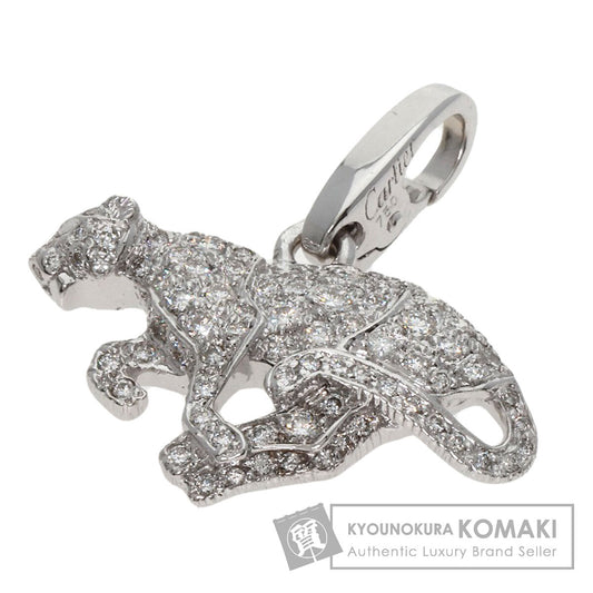CARTIER   PANTHERE Pav? Diamond Charm Pendant top  K18 White Gold Ladies [Used]