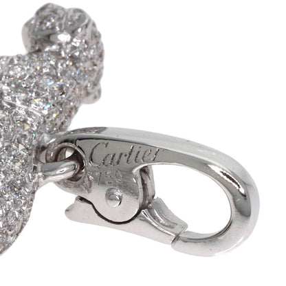 CARTIER   PANTHERE Pav? Diamond Charm Pendant top  K18 White Gold Ladies [Used]