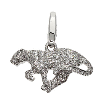 CARTIER   PANTHERE Pav? Diamond Charm Pendant top  K18 White Gold Ladies [Used]