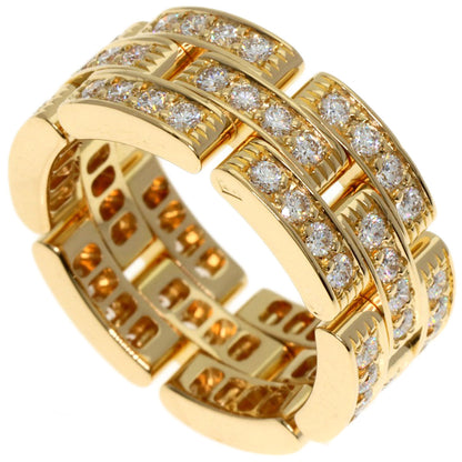 CARTIER Mayon PANTHERE Full Diamond #50 Ring K18 Yellow Gold Ladies [Used]