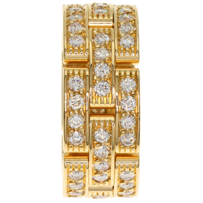 CARTIER Mayon PANTHERE Full Diamond #50 Ring K18 Yellow Gold Ladies [Used]