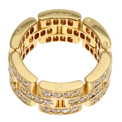 CARTIER Mayon PANTHERE Full Diamond #50 Ring K18 Yellow Gold Ladies [Used]