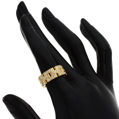 CARTIER Mayon PANTHERE Full Diamond #50 Ring K18 Yellow Gold Ladies [Used]