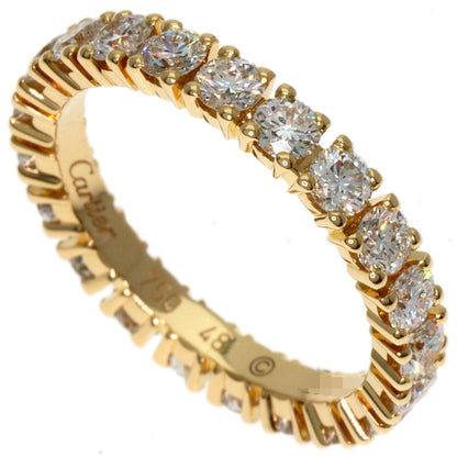CARTIER Destiny Full Eternity Diamond#48 Ring K18 Yellow Gold Ladies [Used]