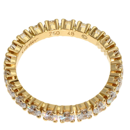 CARTIER Destiny Full Eternity Diamond#48 Ring K18 Yellow Gold Ladies [Used]