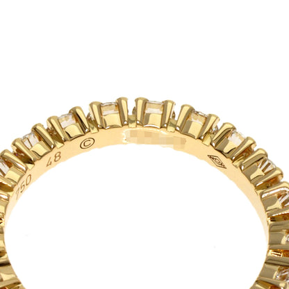 CARTIER Destiny Full Eternity Diamond#48 Ring K18 Yellow Gold Ladies [Used]