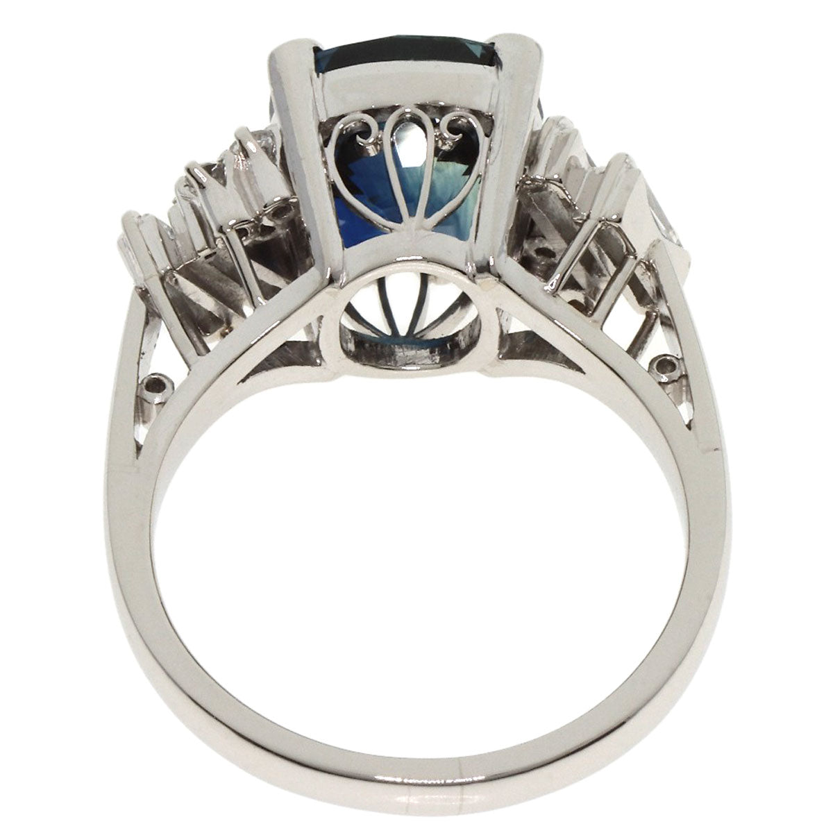 TASAKI Blue sapphire diamond Ring Platinum PT900 Ladies [Used]