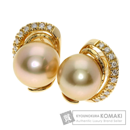 TASAKI Pearl Pearl Diamond Earring K18 Yellow Gold Ladies [Used]