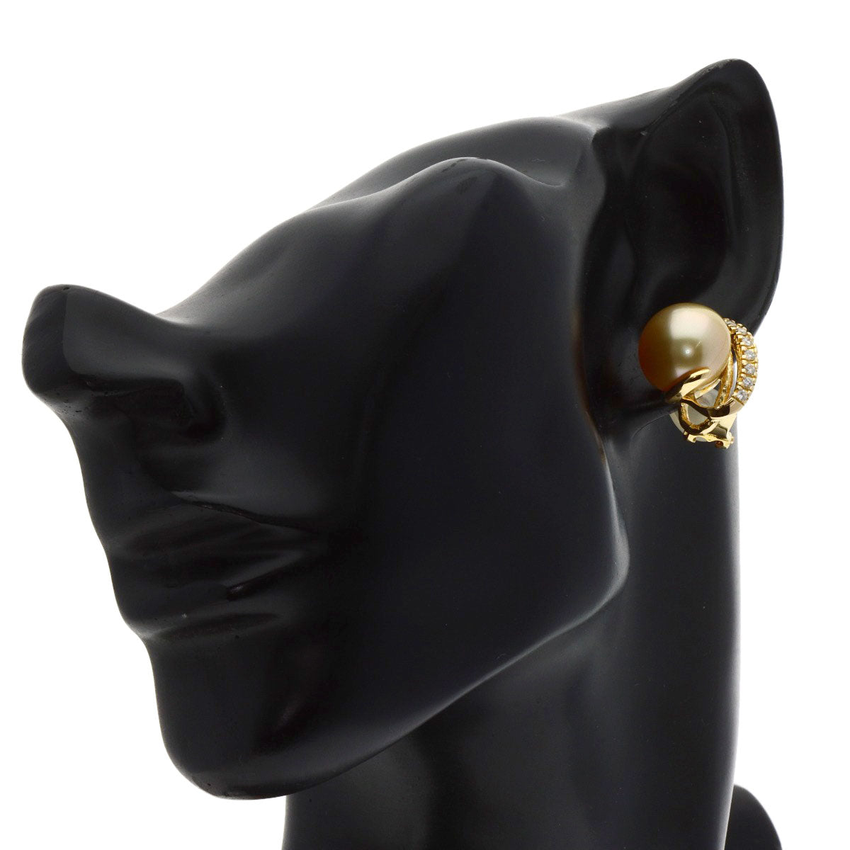 TASAKI Pearl Pearl Diamond Earring K18 Yellow Gold Ladies [Used]